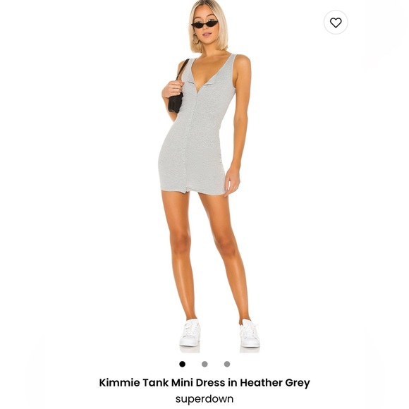 superdown Gray Button-Front Mini Dress - Picture 3 of 3
